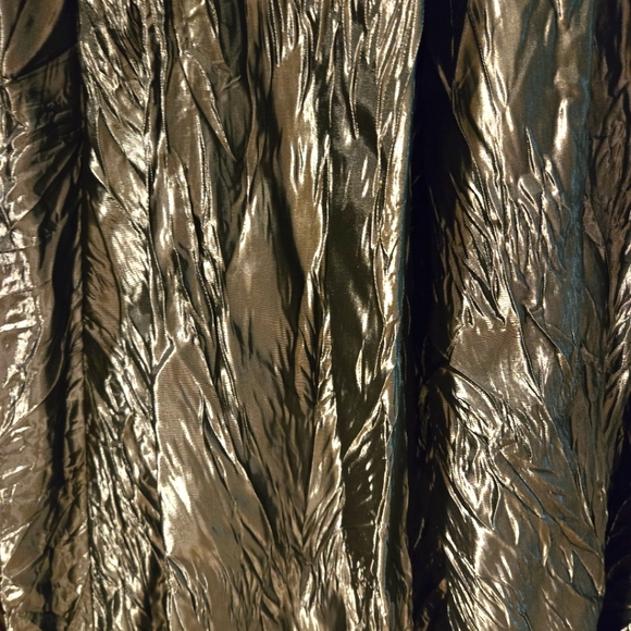 NWT,Shimmering Pewter Crinkle Formal Maxi Skirt, Formal, Holiday, Party, Size 12 - Picture 13 of 16